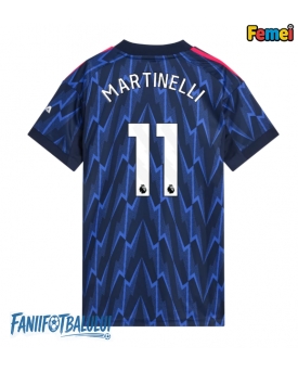 Arsenal Gabriel Martinelli #11 Tricou Fotbal Replică 2025-26 Femei Deplasare